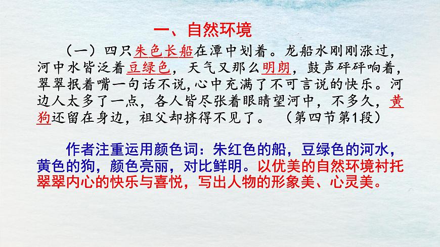 5.2選必下第二單元_邊城（二）-課件第4頁(yè)