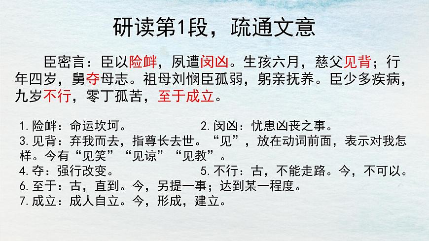 9.1選必下第三單元_陳情表（一）-課件第7頁(yè)