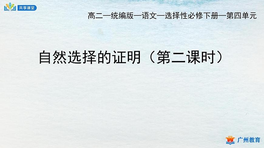 13.1選必下第四單元_自然選擇的證明（二）-課件第1頁
