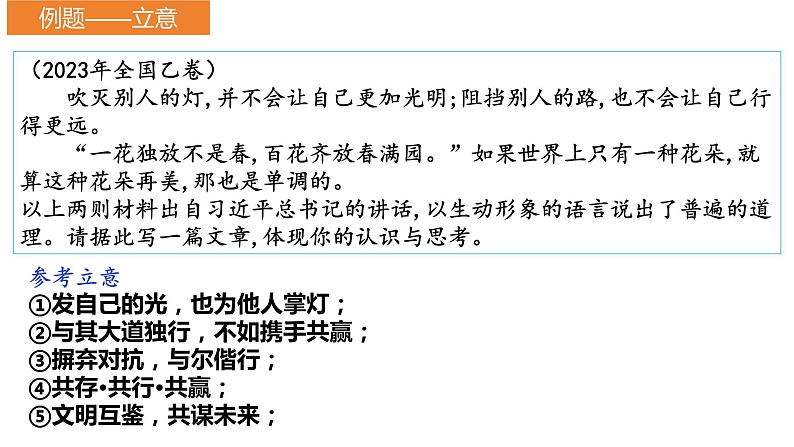 2024届高考语文复习:材料作文审题立意 课件第7页