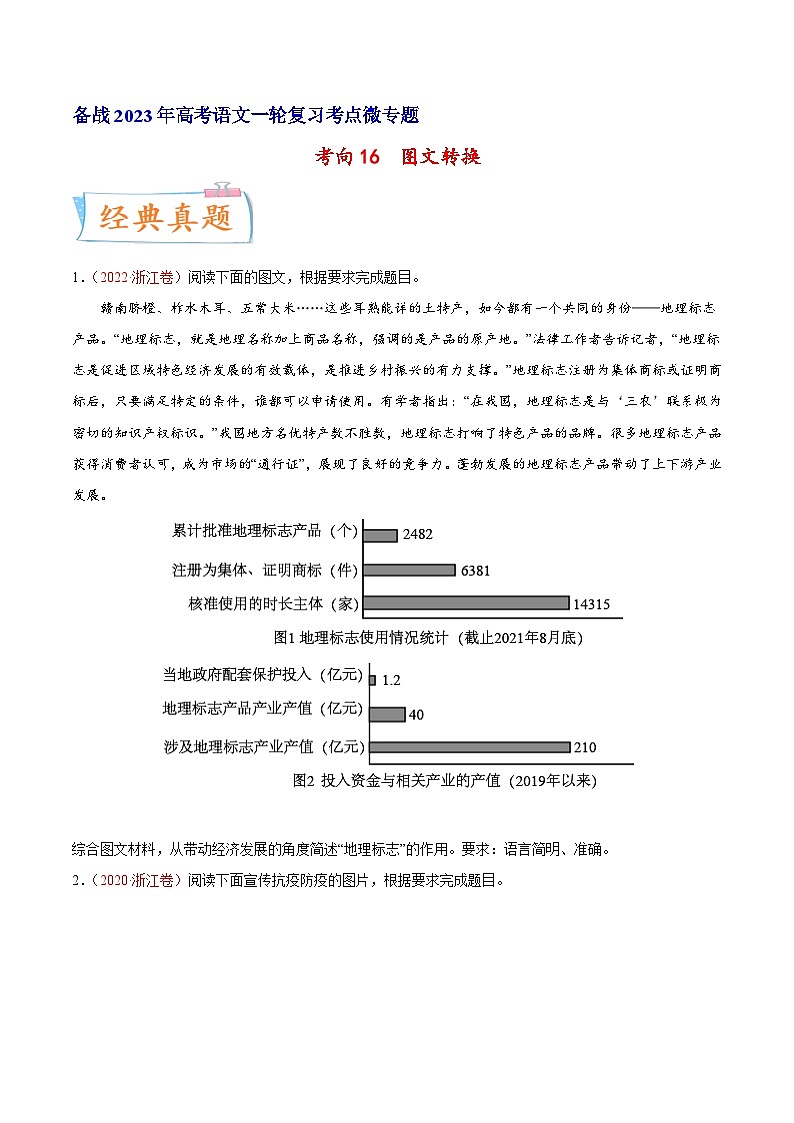 考向16图文转换-备战2023年高考语文一轮复习考点微专题(新高考地区专用)(原卷版+解析)第1页