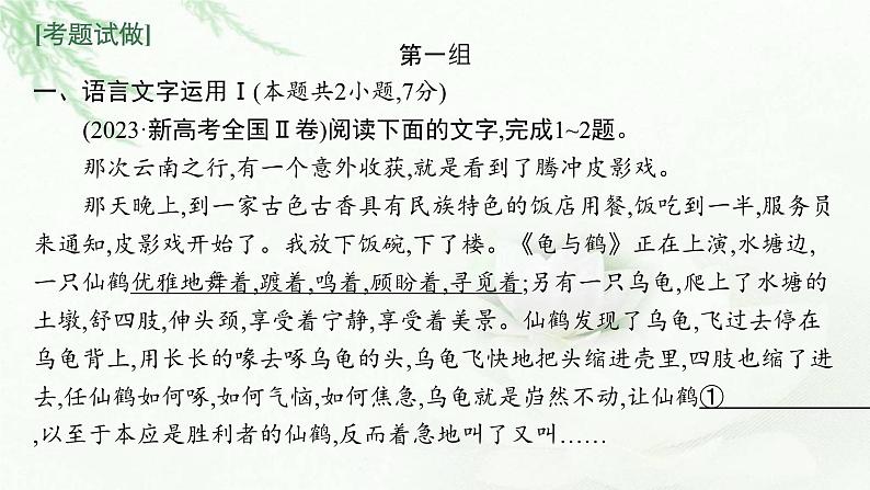 新教材高考语文二轮复习语言策略与技能课件第7页