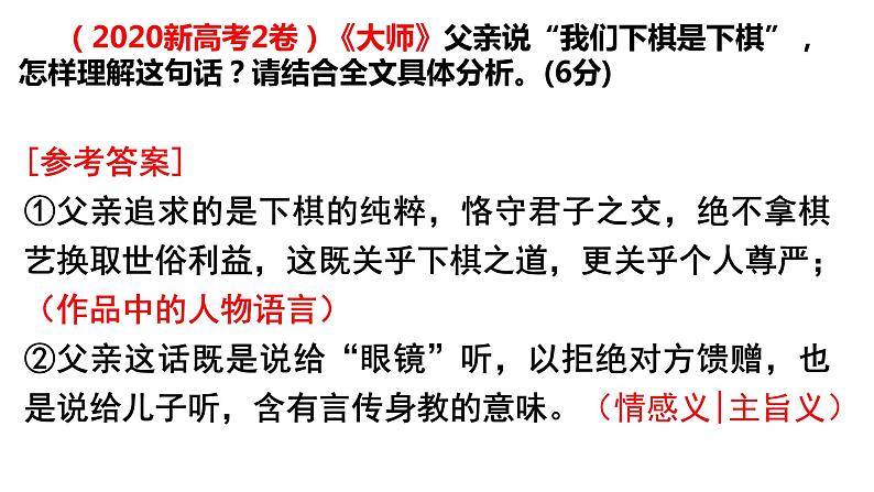 【小说专题提升9—语言的艺术】2024高考语文小说精准复习课件PPT06