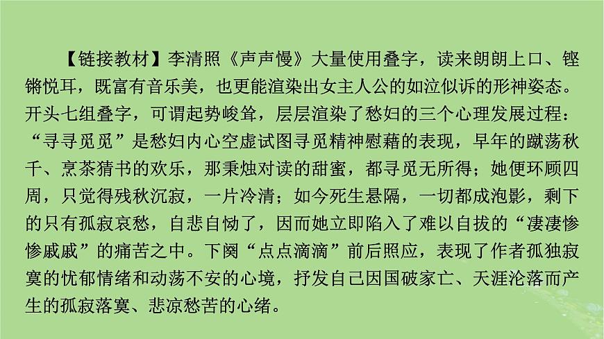 2025版高考語文一輪總復(fù)習(xí)復(fù)習(xí)任務(wù)群3古詩文閱讀專題6古代詩歌閱讀分點突破2鑒賞詩歌的語言課件第3頁