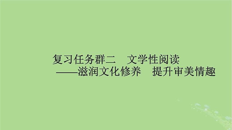2025版高考语文一轮总复习复习任务群2文学性阅读专题3小说类文本阅读整体阅读指导课件第1页