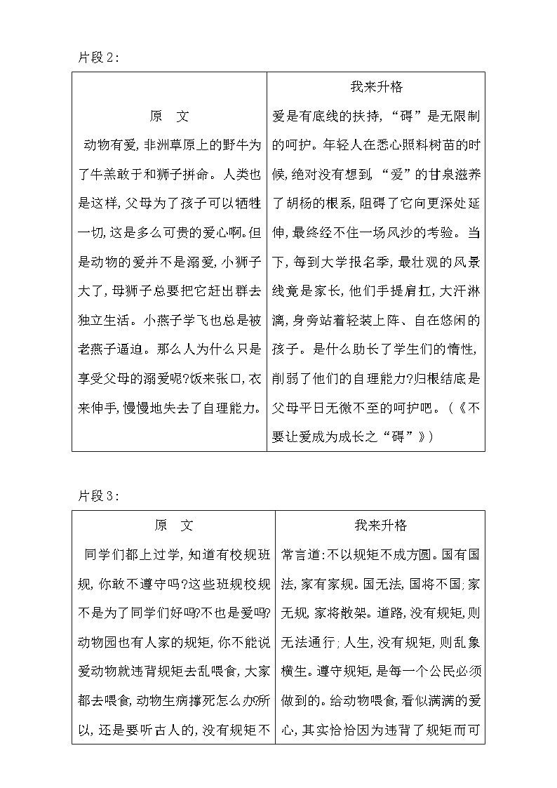 高考语文(全国通用版)大一轮复习序列写作导学案 第四章 微点升格训练序列训练14 含解析第2页