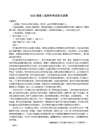山东省枣庄市2024届高三下学期三模考试语文试卷（含答案）
