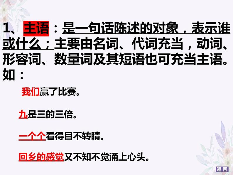 初高中衔接句子成分分析开学第一课课件07