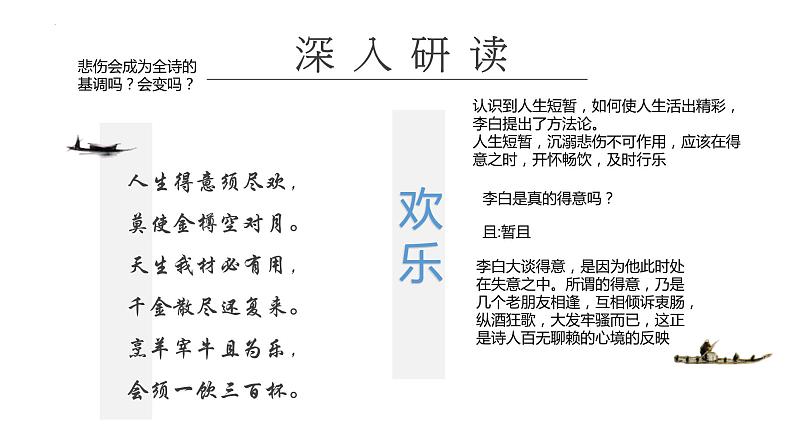 古诗词诵读《将进酒》课件++2023-2024学年统编版高中语文选择性必修上册08