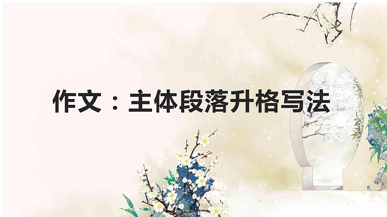 2024届高考语文复习:议论主体段落写法 课件01