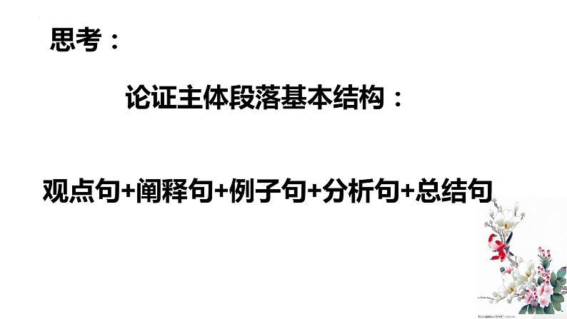 2024届高考语文复习:议论主体段落写法 课件03