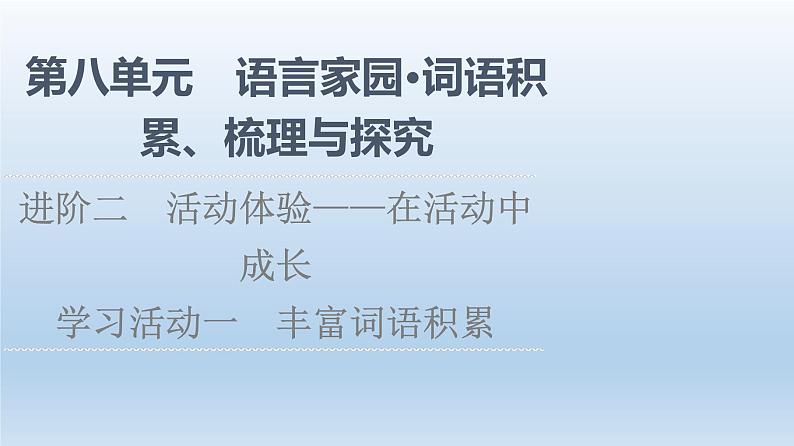 丰富词语积累课件1第1页