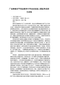 2025屆廣西貴港市平南縣桃李中學(xué)高三摸底考試語(yǔ)文試卷