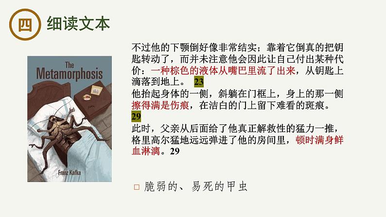 14.2《变形记》-2023-2024学年高一下学期语文大单元教学同步备课课件(统编版必修下册)07