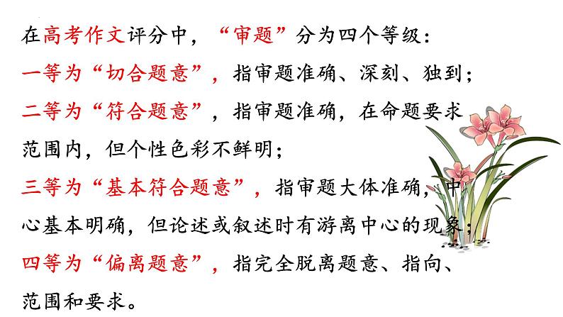 2025届高考语文复习:作文审题立意 课件第1页