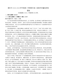 广东省潮州市2023—2024学年高二下学期期末考试语文试卷