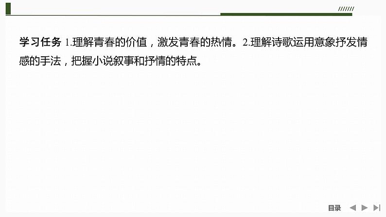 课件:部编版 高中语文必修上24-25版:1单元学习任务(一) 青春激扬第2页