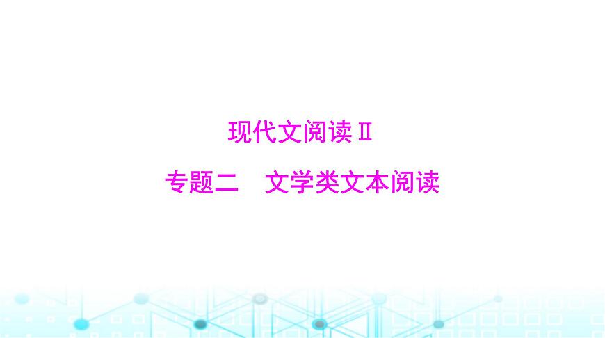高考語(yǔ)文一輪復(fù)習(xí)現(xiàn)代文閱讀Ⅱ?qū)ｎ}二第一節(jié)小說閱讀課件第1頁(yè)