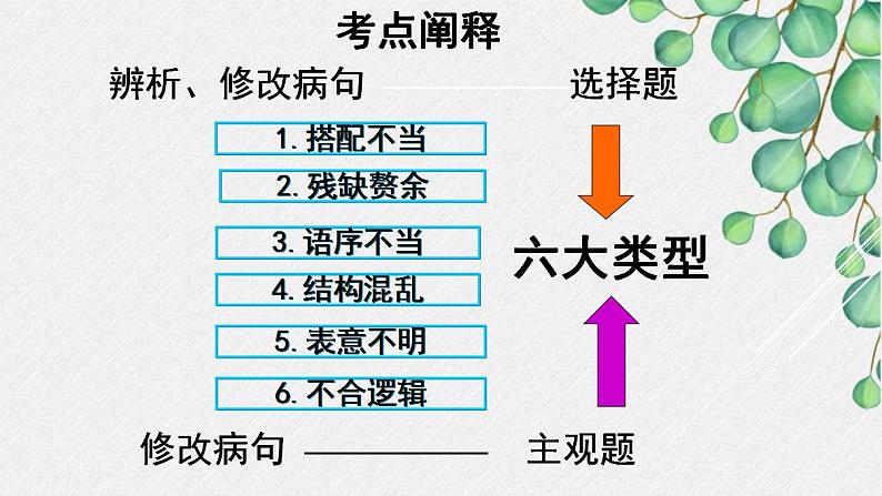 新高考语文二轮复习课件之识别并修改病句第2页
