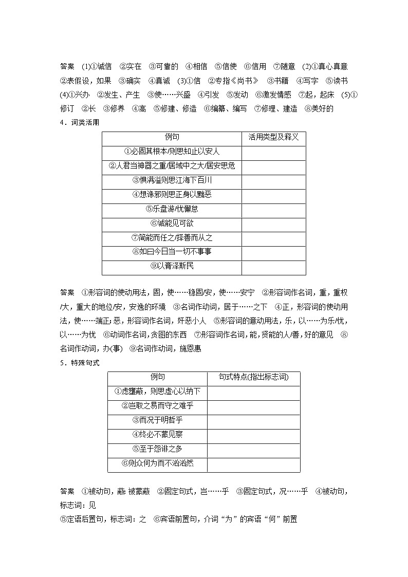 新高考语文一轮复习学案教材文言文复习课时24《谏太宗十思疏》《答司马谏议书》第3页