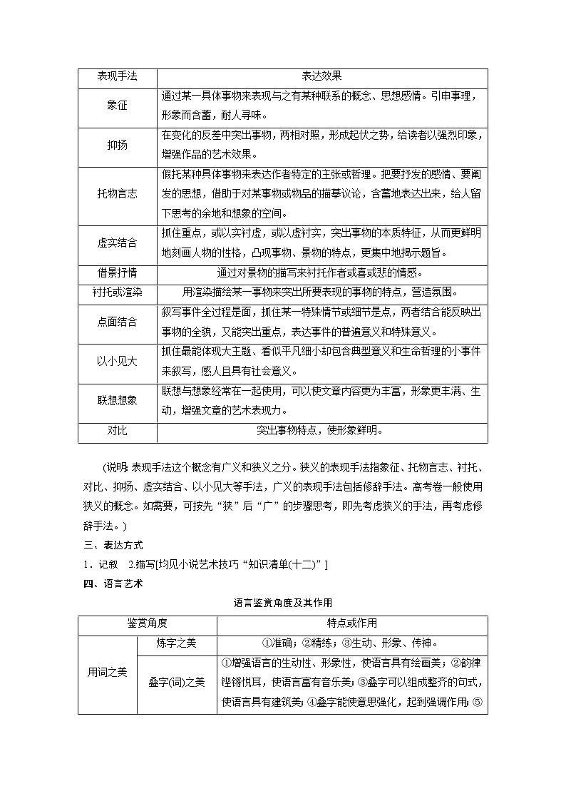 新高考语文一轮复习学案散文阅读课时66精准赏析艺术技巧——精准判断,夸尽效果02