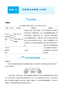 新高考语文二轮复习专题三 文学类文本阅读（小说）（2份打包，原卷版+教师版）