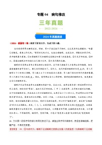 三年（2022-2024）高考語(yǔ)文真題分類(lèi)匯編（全國(guó)通用）專(zhuān)題04 病句修改（解析版）