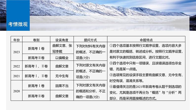 板块五 学案50 精准概述文意(选择题)——准确提取,仔细比对-2025年高考语文大一轮复习(课件+讲义+练习)06