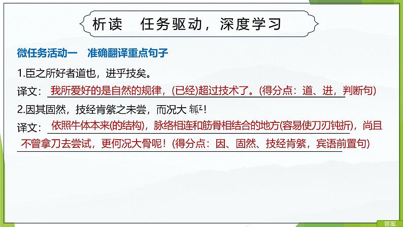 课件:部编版高中语文必修下第一单元 第1课 篇目(三) 庖丁解牛 (1)第8页