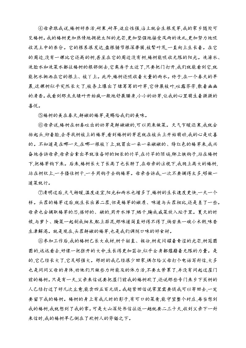 练案28 分析散文的线索(含解析)-2025高考语文一轮 (知识点细分)基础练习卷第2页