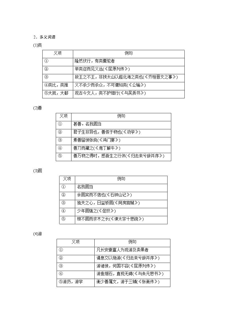 2025届高三语文之文言文复习28:种树郭橐驼传 学案第3页