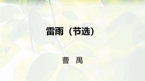 高中语文人教统编版必修 下册第二单元5 雷雨（节选）课文配套课件ppt