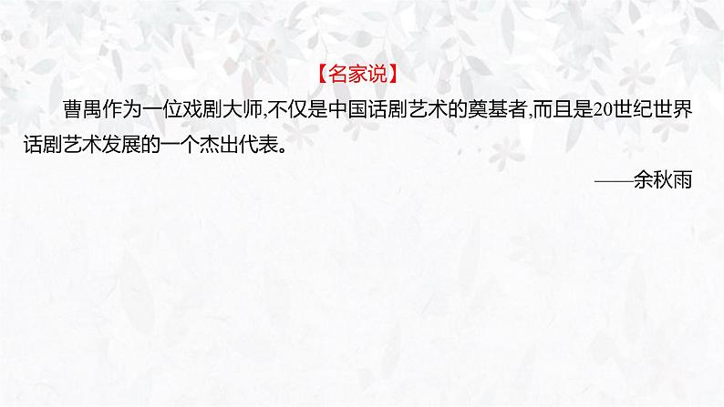 课件:部编版高中语文必修下第二单元 第5课 雷雨(节选) (29)第5页