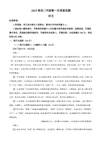 2025届内蒙古呼和浩特市高三年级第一次质量监测语文试卷及答案（解析版）