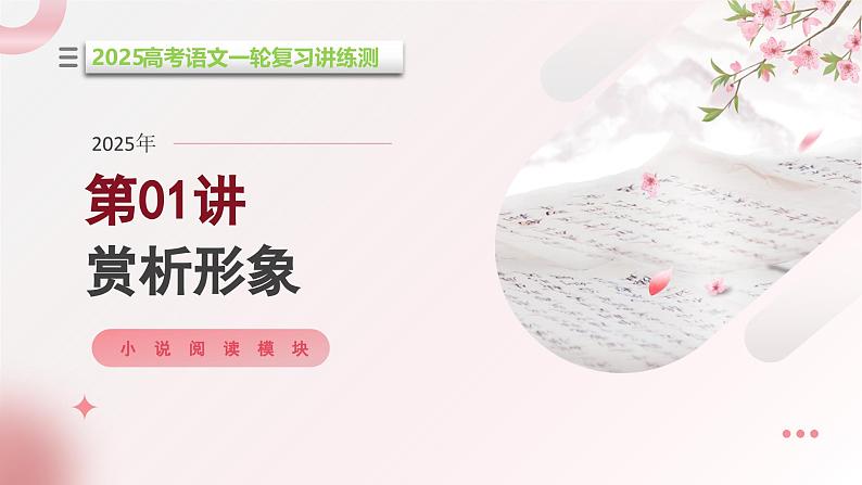 第01讲 赏析形象(课件)-2025年高考语文一轮复习讲练测(新教材新高考)第1页