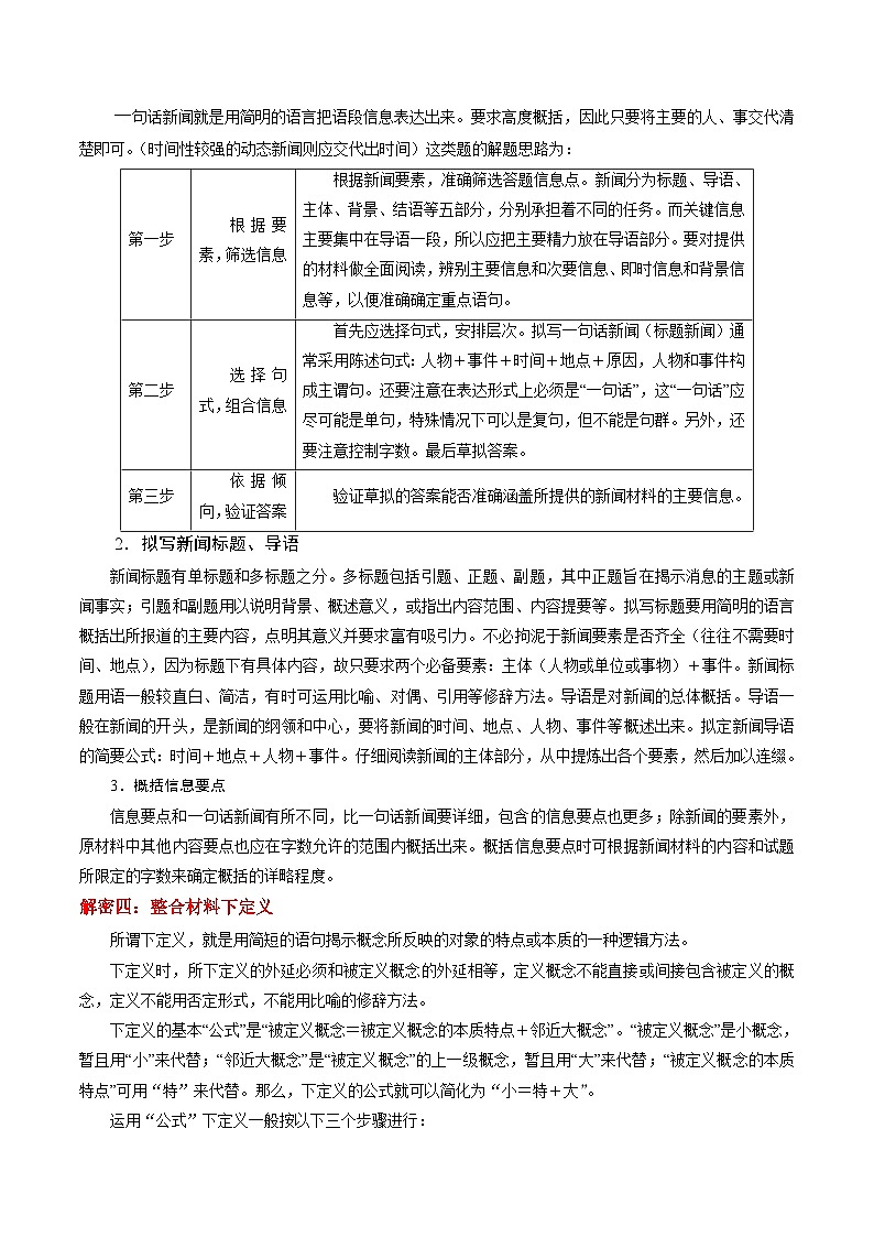 高考语文二轮复习讲义+分层训练(浙江专用)解密06语段压缩和语句扩展(讲义)(原卷版+解析)第3页