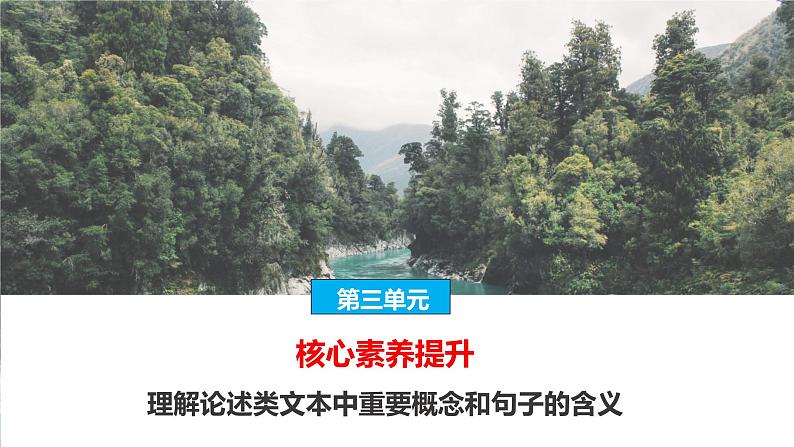 课件:部编版高中语文必修下 第三单元 核心素养提升 理解论述类文本中重要概念和句子的含义第1页