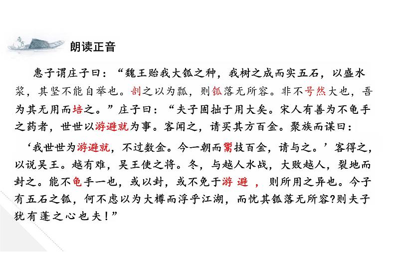 《五石之瓠》 高二语文大单元教学课件(统编版选择性必修上册)第4页
