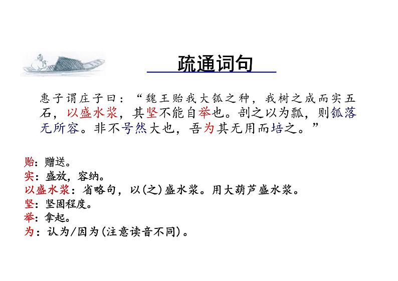 《五石之瓠》 高二语文大单元教学课件(统编版选择性必修上册)第6页