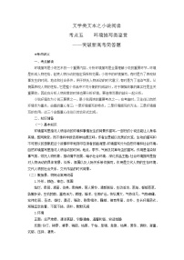 高考語文二輪復(fù)習(xí)講練測(cè)考點(diǎn)五  環(huán)境描寫類鑒賞（講義）