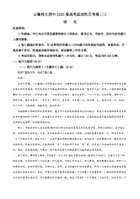 云南省昆明市師大附中2024-2025學(xué)年高三上學(xué)期9月月考語(yǔ)文試題（Word版附解析）