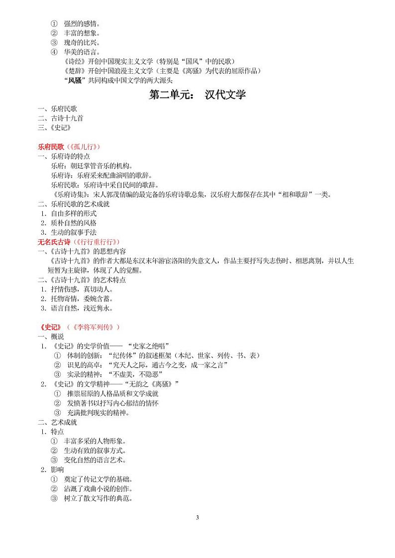 【高考语文】中国古代文学(复习资料)-学案03