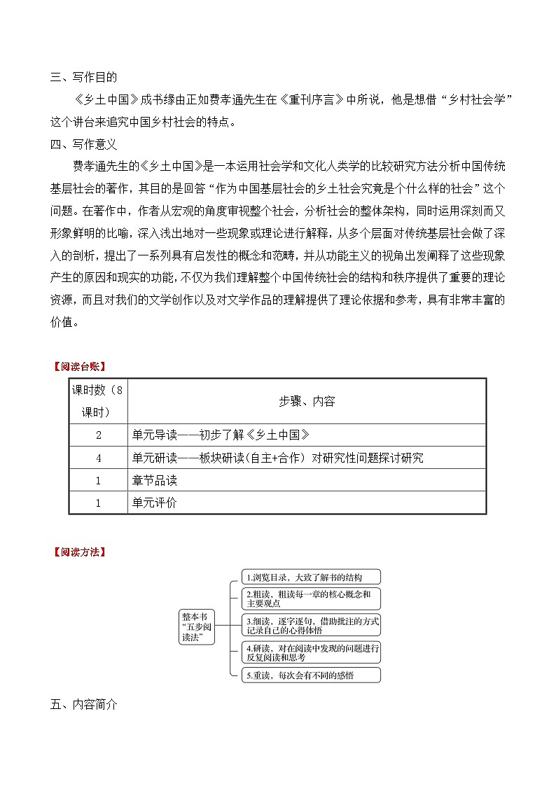 人教版高中语文必修上册同步讲义《乡土中国》整本书阅读(学生版)第2页
