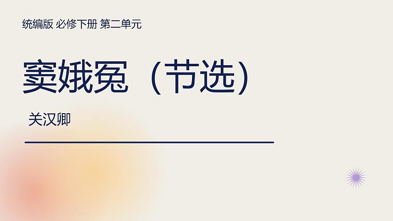 人教统编版必修下册4窦娥冤(节选)精品ppt课件第1页