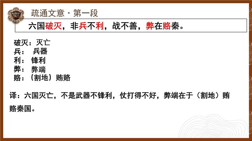 人教統(tǒng)編版必修下冊16.2六國論第一課時課件第7頁