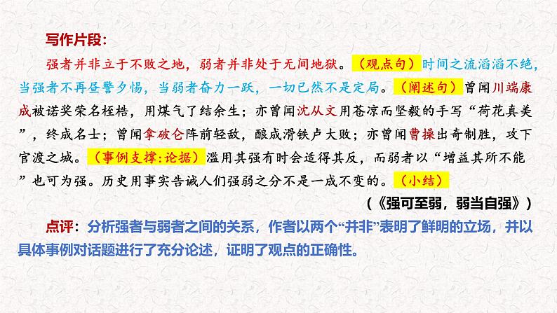 第2讲 结构篇之写好议论文-2025年高考语文一轮复习写作精讲课件(新高考通用)07