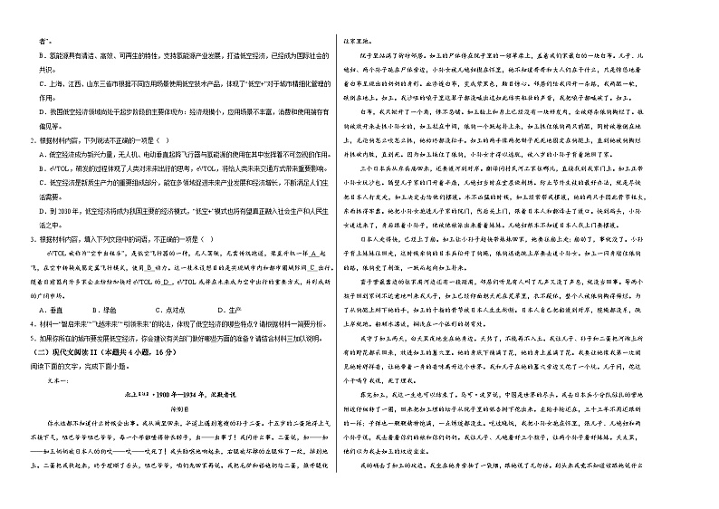 江西省上饶市广丰新实中学2024-2025学年高三上学期11月测试语文试题02