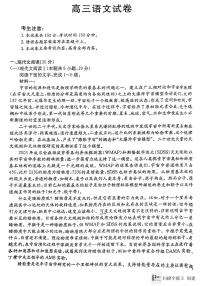 陕西省渭南市韩城市2024-2025学年高三上学期期中考试语文试题