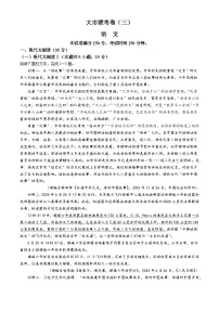 陕西省汉中市2024-2025学年高三上学期11月期中联考语文试卷（Word版附解析）
