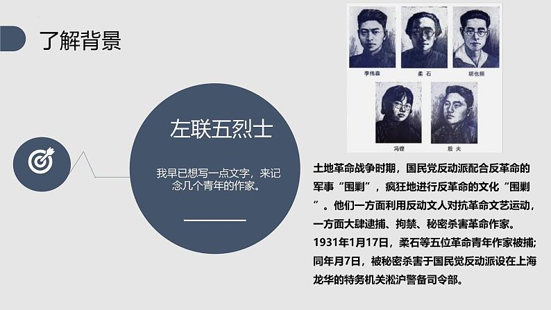 人教统编版高中语文选择性必修中册6.2为了忘却的纪念精品课件第4页